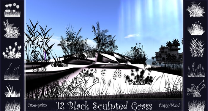 Black Sculpted Grass 12