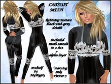 catsuit mesh black with grey details
