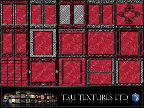 Second Life Marketplace - 23440: 22 x Semi Transparent Red Print Asian ...