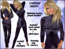 catsuit mesh studded purple