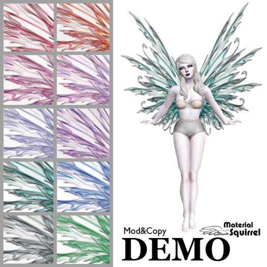 Absinthe Demo Wings - Flexi Fairy Wings by Material Squirrel