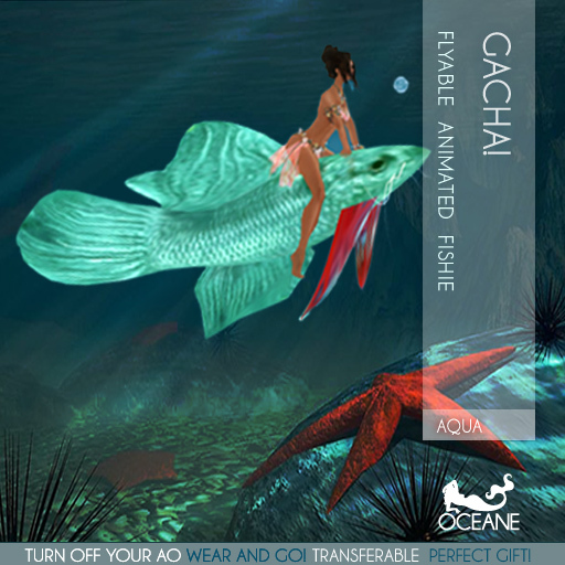 Second Life Marketplace - Oceane - Flyable Rideable Fish - Aqua