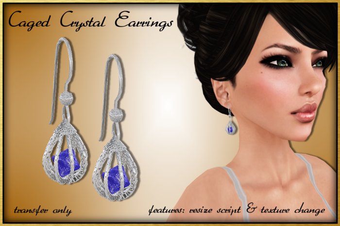 Caged Crystal Earring DEMO (boxed)