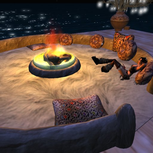 Stone circle seating with fire - great for group areas :)