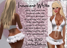 Innocent White - Cute Mini Skirt Outfit with ultra skimpy mini skirt and sweet white top 