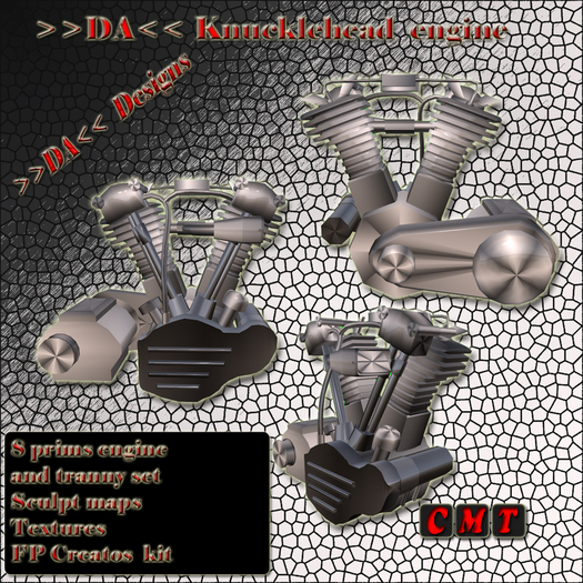 DA Knucklehead engine poster