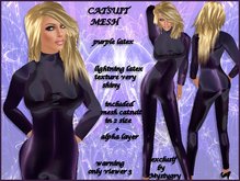 catsuit mesh latex purple fetish shiny