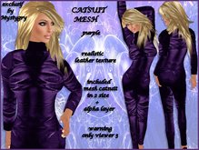 catsuit mesh leather realistic purple
