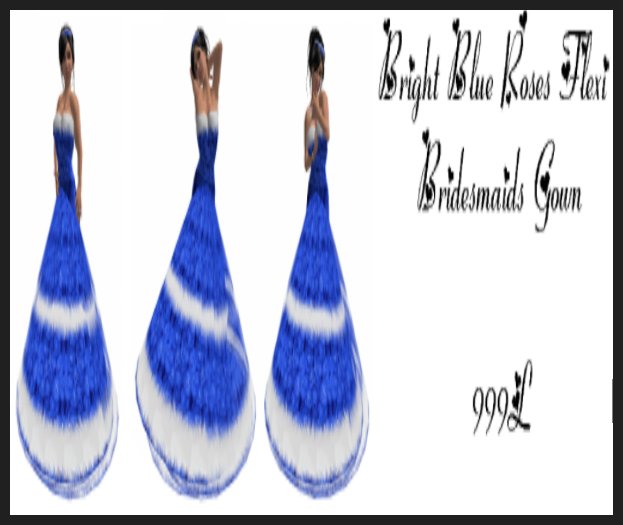Bright Blue Roses Bridesmaids flexi