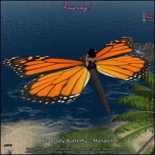 Rhapsody Butterfly (Monarch) - Ridable Butterfly