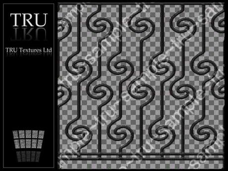 Second Life Marketplace - 24245: 10 Seamless Wrought Black Iron Railing ...
