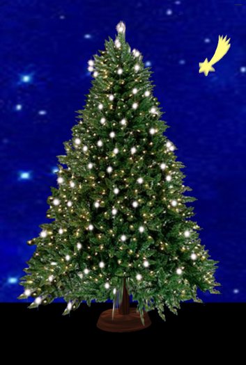 !!! NEW !!! Blinking Christmas Tree White, Resize to 64m