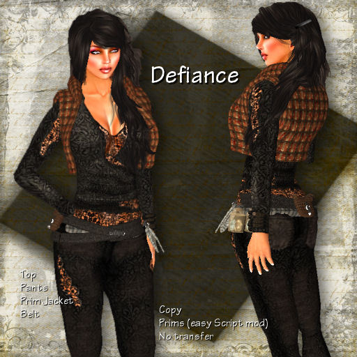 Defiance In Smokey Black by Eruption TagFantasy