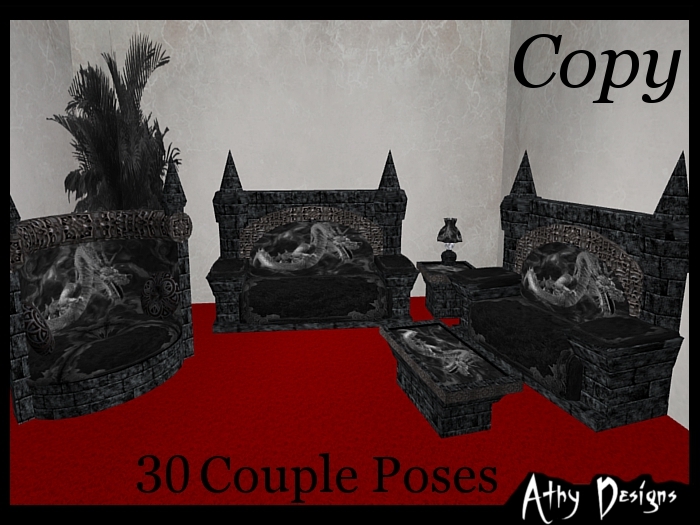 Athy Designs - Castle Canyon Sofa Set Gothic Dragon Furniture
