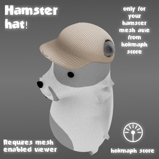 Tiny hamster - mesh hat - beije