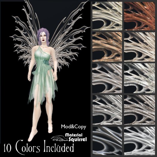 Storm Wings - Ten Color Pack - Metallics - Flexi Scripted Fairy Wings