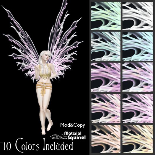 Storm Wings - Ten Color Pack - Pastels - Flexi Scripted Fairy Wings