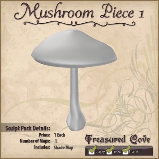 -TC- Mushroom Piece 1 Clearance Priced