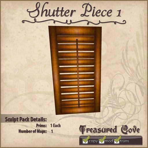 -TC- Shutter Piece 1 Clearance Priced