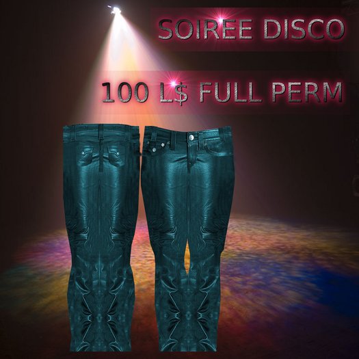 pantalon cuir bleu turquoise fluo