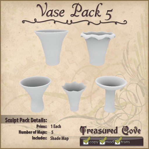 -TC- Vase Pack 5 Clearance Priced