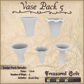 -TC- Vase Pack 5 Clearance Priced