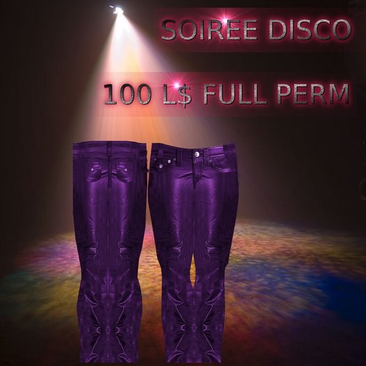 pantalon cuir violet