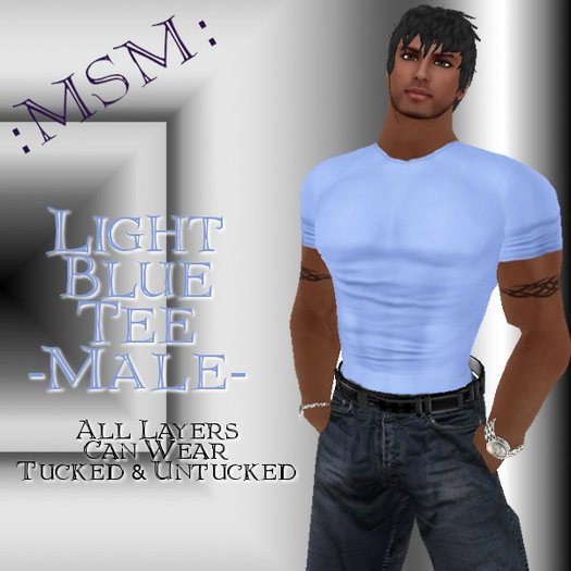 :MSM: Light Blue Tee Male