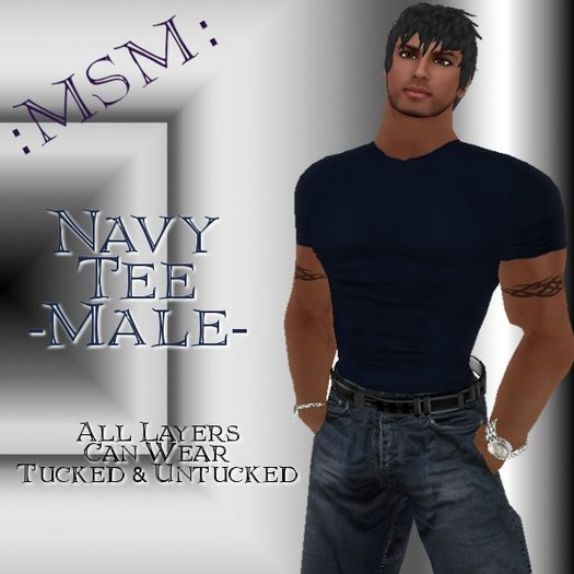 :MSM: Navy Tee -Male