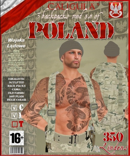 POLISH ARMY 3 BACKPACKS MOD 3.0