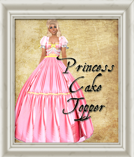 Shabby Chic Princess Cake Topper Dress