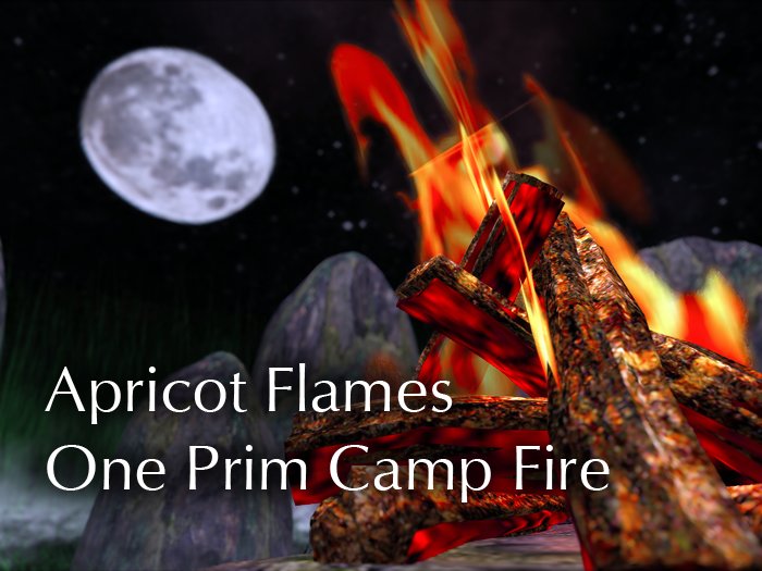 Camp Fire. Only One Prim (Forest Log Campfire Edition)