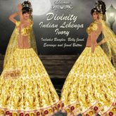 ! Glitterati ! - Divinity Indian Lehenga - Ivory