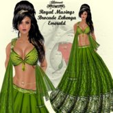 ! Glitterati ! - Royal Musings Brocade Lehenga - Emerald