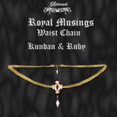 ! Glitterati ! - Royal Musings Waist Chain - Kundan/Ruby