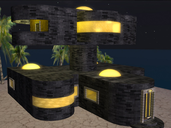 Black bricks house