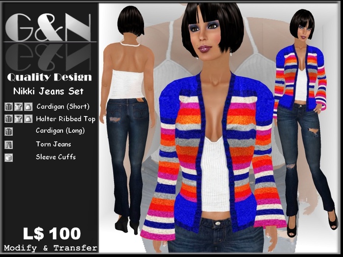 G&N Quality Design Nikki's Jeans Set (Copy Version)