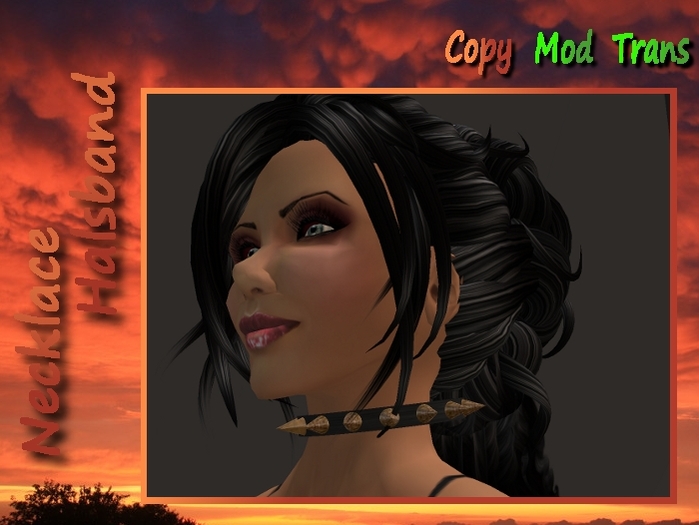 Stachelhalsband Messing / gothic / vampir / Leder