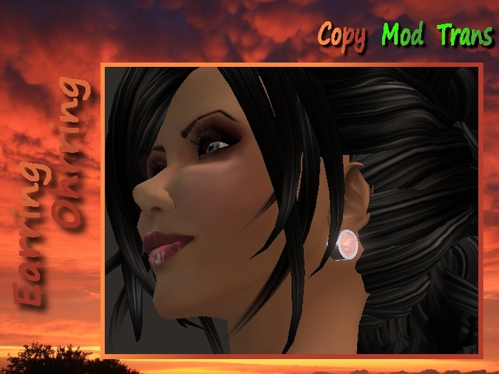 Silver earring with animated sun  / gothic / vampire