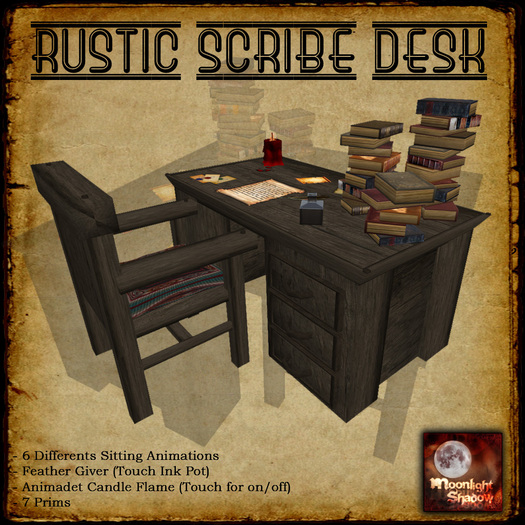 "Moon_Sha" Rustic Scribe Desk
