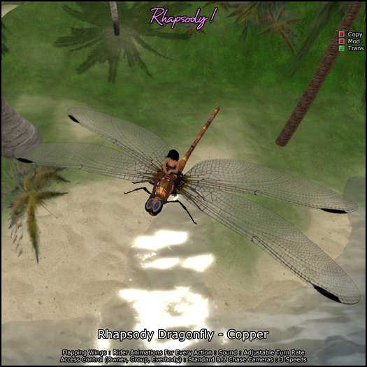 Rhapsody Dragonfly (Copper) Rideable Dragonfly