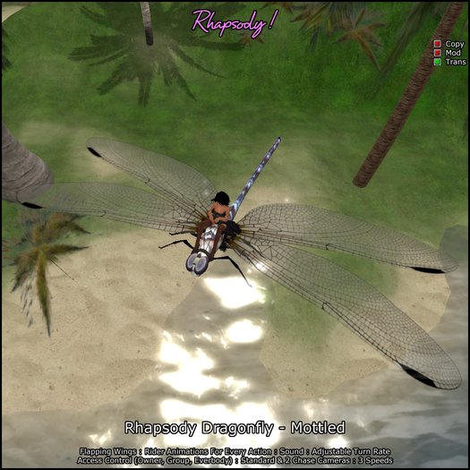 Rhapsody Dragonfly (Mottled) Rideable Dragonfly