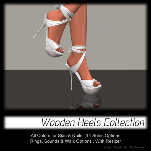 - MPP - Wooden Heels - White