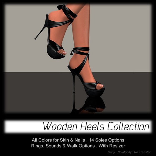 - MPP - Wooden Heels - Black