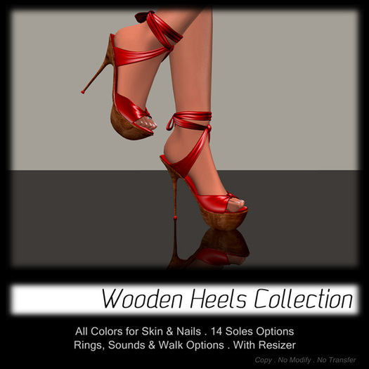 - MPP - Wooden Heels - Red