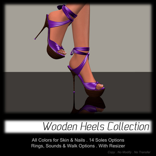 - MPP - Wooden Heels - DarkPurple