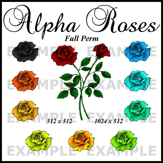 Eternal Creativity ~ Alpha Roses pack 1
