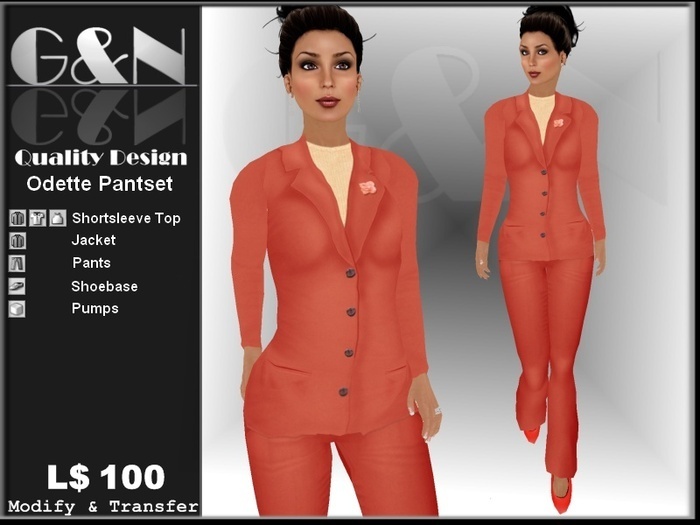 G&N Quality Design Odette Pant Set (Copy Version)