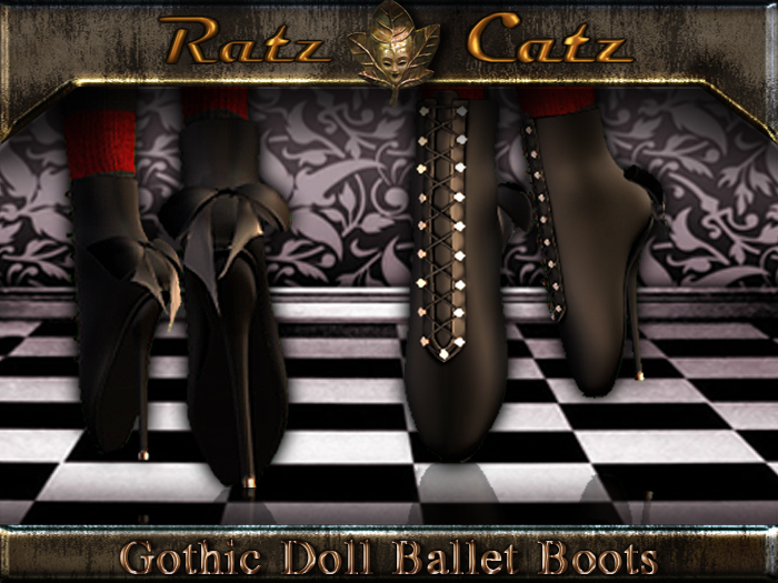 .:[RatzCatz]:. Gothic Doll - Ballet Boots