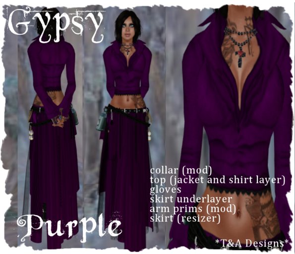*T&A Designs* Gypsy outfit and accessories *TD* purple